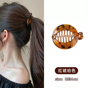 Super Tight Anti-Slip Banana Hair Clip Vertical Female Style Hair Grips for Ponytail Short Hair Less than 8cm Acrylic Hair Accessories