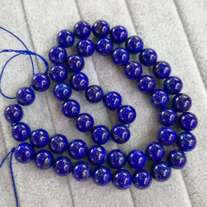 Natural Lapis Lazuli Long Necklace Raw Stone Afghanistan Fossil Bracelet Loose Beads Emperor Blue Hand Chain Less Platinum