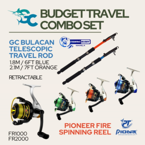 Budget Travel Combo Set for Beginners GoodCatch Bulacan Telescopic Rod and Pioneer Fire Reel