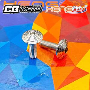 HENG / SC SIAM TIRE HUGGER BOLTS FOR HONDA GIORNO 125 SET OF 2 CNC TITANIUM CONCAVE