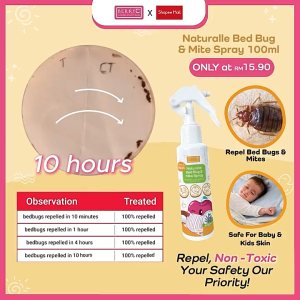 ZÉRA Mom - BerryC Naturalle Bed Bug & Mite Spray Non Toxic Anti Bacterial Safe Multipurpose Spray 100ml
