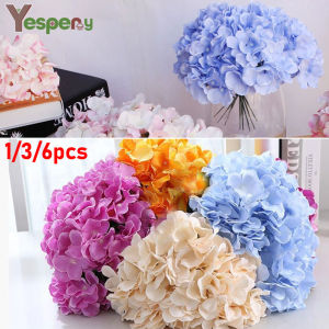 Yespery 1/3/6 cái hoa tú cầu giả đầy màu sắc trang trí nội thất vòm đám cưới phông nền tường hoa trang trí tú cầu thủ công tự làm