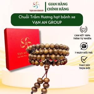 Chuỗi hạt trầm hương bánh xe vòng tay trầm hương tự nhiên Vạn An Home mang đến may mắn hạnh phúc bình an tài lộc