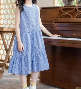 KYII Kids Girls Summer Dress Casual Loose Dress ky22248