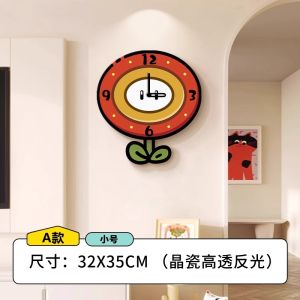 ที่แขวนนาฬิกา 3D มิติ เนื้อผ้าตกแต่ง ปิดรอยขีดข่วน ตกแต่งห้องนั่งเล่น หน้าจอโทรทัศน์ ติดผนัง นาฬิกา ติดผนัง เรียบง่าย โมเดิร์น