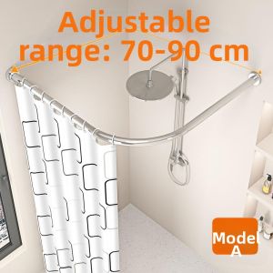 CHUICHUNFENG | Bendable U-Shape Water-Resistant Shower Curtain Rod