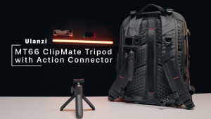 Ulanzi MT66 Mini Quick Release Tripod with Ball Head 27cm Extension Retractable Legs 1kg Load Capacity Aluminum Construction Backpack Strap Magnetic Quick Release for GO Ultra / Osmo Action 6 | S105 / S106 | JG Superstore