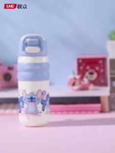 Disney | Disney Stitch Strawberry Bear Childrens Water Bottle Insulated Cup 316 Stainless Steel Large Capacity Primary School Pupils Sp