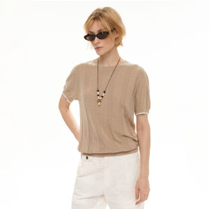 MADWITCH | Elegant Retro Style Linen Blend Short Sleeve T-Shirt