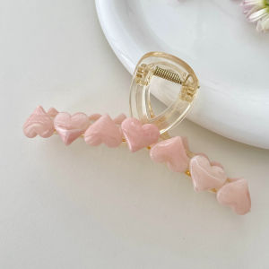 Summer Large Size Transparent Flower Hair Clip Womens Headwear Back of Head Shark Clamp Hair Accessories Hairpins