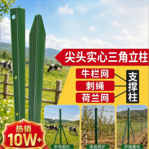 QIYINGE | Durable Reinforced Iron Fence Post