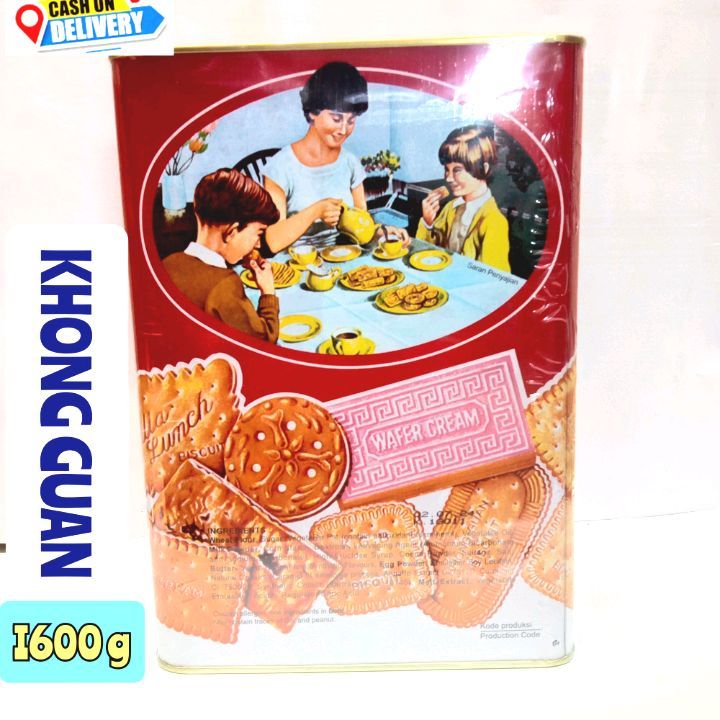 BISKUIT KHONG GUAN KALENG 1600 gram - biscuit kaleng besar