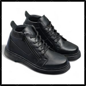 BOOTZIP Sepatu Formal Pantofel Boots Resleting Pria Hitam Pdh Kerja Kantor Casual