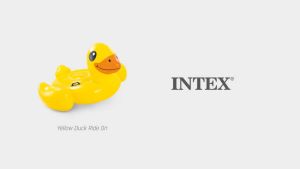 INTEX 57556 PELAMPUNG DUCK RIDE ON 147 X 147 X 81 CM BERBAHAN TEBAL PELINDUNG ANAK SAAT BERENANG