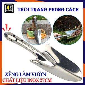 Xẻng Làm Vườn Xới Đất Trồng Cây Chất Liệu Inox Không Gỉ Dài 26cm - Dụng Cụ Làm Vườn  Xẻng Xúc Đất / Xẻng Xới Đất Trồng Cây Cảnh  Rau Củ Cầm Vừa Tay