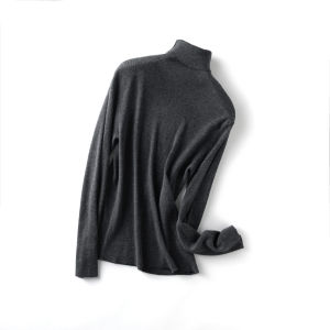 Collar Inner Wear Solid Color Minimalist Sweater