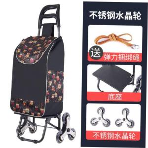 Foldable Stairs Shopping Cart Convenient Trolley Cart Portable Grocery Basket Easy to Use Household Storage Tool from China