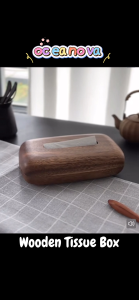 [SG Stock] OCEANOVA Premium Wooden Tissue Box Simple Bread Tissue Box Desktop Paper Box Hotel Restaurant Napkin Wooden Box Storage Box