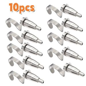 10pcs Metal Art Gallery Display Hooks Adjustable Wire Rope Hanger for 1mm-2mm Picture Rail Hanging System Fixed Accessories