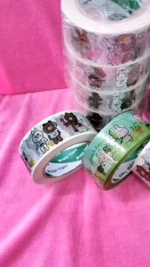 กล่องลาย 109 หลา แพค 1 ม้วน เนียว แน่น ตึง รูปทรง เทปปิด เหนียวกับความสวยงาม