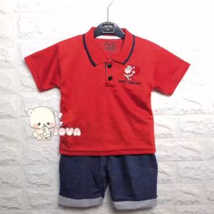 JOVA BAJU BAYI LAKI-LAKI SETELAN ANAK COWO LUCU TRENDY KEKINIAN KERAH WANGKI MERRY CHRISTMAS NATAL