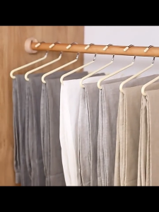 GREENSINDOOR 50PCS Metal Pants Rack Wardrobe Dormitory Telescopic Z Type WOMENS Clothes Rack Multi Layer Storage Pants Rack不锈钢裤架