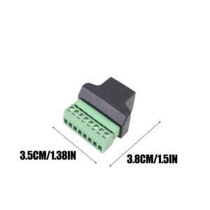 2Pcs RJ45 to 8PIN Terminal Network Adapter Male Female to 8Pin Screw Terminal Network Adapter Cable for CCTV DVR Accessories