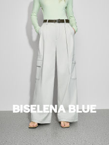 Bessie Design Wide Leg Workwear Pants Womens Casual Straight Cut Loose Versatile Autumn New Style Commute Fashion