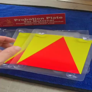 Suction Probation Car Plate (P-Plate P plate) 2Pcs / Front & Back