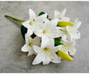 BUNGA Lily latex premium kuntum 9 /Bunga artificial