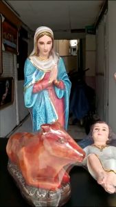 Bộ tượng Noel cao 50cm 5 vị sơn vẽ tay bền màu mẫu mới trang trí hang đá Giáng sinh công giáo