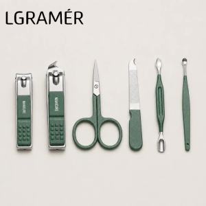 6-IN-1 Nail Clipper Set Portable Travel Manicure Kit for Men & Women – Includes Nail Clippers Scissors File & Grooming Tools
