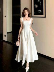 SUHUIQIAN | Sleeveless Waist-Shaping Slimming Long Dress