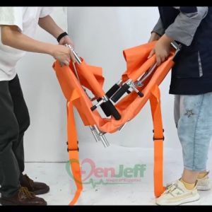 Foldable Emergency Stretcher with Wheels Mild Steel Size: 200x 55x18cm