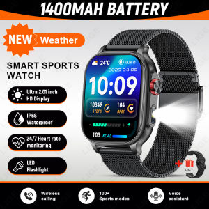 LIGE | LIGE New Militrary 1400mAh Large Battery Smart Watch Men Women LED Flashlight Watches Health Monitor Outdoor Sports Smartwatch