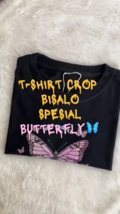 BSL - 115 Baju Kaos Pria Wanita lengan pendek motif "Butterfly Mariposa" Digital Printing Kaos Distro Combed Atasan - pakaian wanita - pakaian pria - baju wanita - baju pria - atasan wanita pria - kaos oversize - kaos hitam putih - kaos katun - printing