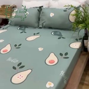 (Deal chớp nhoáng) Bộ ga giường và vỏ gối cotton poly Nguyệt Ánh bedding drap bọc nệm cao cấp đủ size 1m2/1m6/1m8/2m2 - có bán thêm vỏ gối ôm cùng mẫu [Màn Đêm Tuyết Gấu Sao Bầu Trời Sao..]