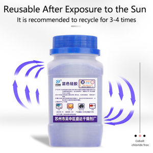 Bottled 500g Reusable Color Changing Silica Gel Discoloration Desiccant For Electronic Equipment