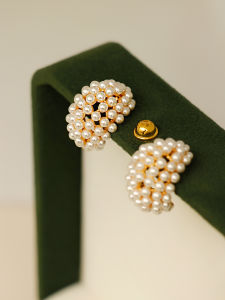 Piercing-Free Pearl Earrings French C-Shaped High-End Sensation Pain-Free Mosquito Coil Clip-On Earrings for Women