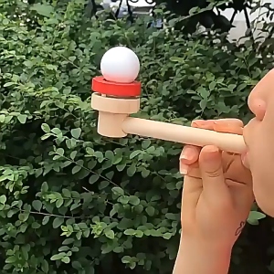 Đồ chơi gỗ trò chơi thổi bóng giữ thăng bằng