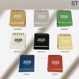 [𝐌𝐀𝐋𝐀𝐘𝐒𝐈𝐀 𝐂𝐀𝐋𝐄𝐍𝐃𝐀𝐑] Small Simple Ins Calendar 2025 Malaysia Mini Calendar Coil Desk Mini Calendar Desktop Calendar