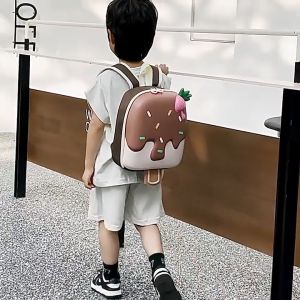 Kids Boys Girls Backpacks Cute Ice Cream Egg Shell Backpacks Preschool Bags Toddler Lightweight Book Bags for Kindergarten