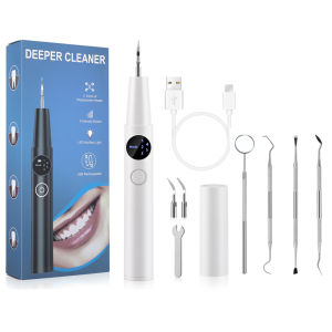 Afdeal | Electric Dental Scaler Ultrasonic Cleaner For Teeth Whitening Cleaning Stain Tartar Calculus Plaque Remover 5 Mode Tooth Cleaner
