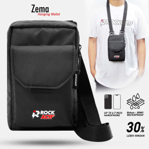 Rock Actf Official-Zema Hanging Wallet-Sling Bag-Dompet Handphone-BLACK