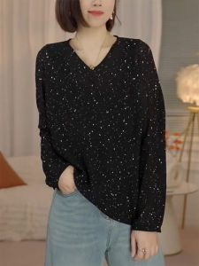 QINGNAER | French Vintage Languid Oversized Sweater