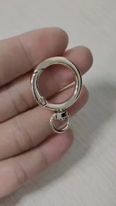 Metal Ring Keychain Rotating Ring Metal Spring Key Ring Buckle Hanging Clasps For DIY Bag Accessories Connector