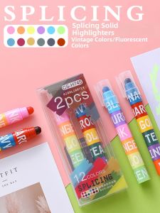 CHOSCH | Retro Color Fluorescent Creative Marking Pen 12 Colors