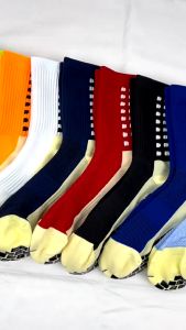 SUKE Football Socks Anti Slip Soccer Socks Men Sports Grip Socks Good Quality Cotton Calcetines Same