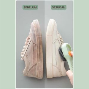 Sikat Dispenser Sepatu Sandal Baju Pakaian Sikat Pembersih Serbaguna Cleaning Brush With Liquid Dispenser