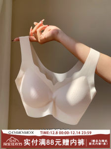 Summer Thin Ice Silk Womens Bra Breathable Anti-Sagging Underwear Seamless Vest Style Fixed Strap Wireless Comfortable Back